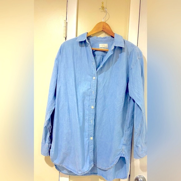 J. Crew Tops - J.Crew light blue button-down shirt, relaxed fit size large